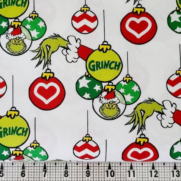 Robert Kaufman How the Grinch Stole Christmas ADE-20279-223 Fabric by the Yard/Piece