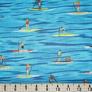 Timeless Treasures Paddle Boarding C8773 Fabric by the Yard//Piece