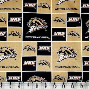 Tissu Sykel Western Michigan Broncos par mètre//pièce