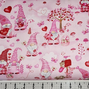Timeless Treasures Valentine Gnomes CD2378 Fabric by the Yard//Piece