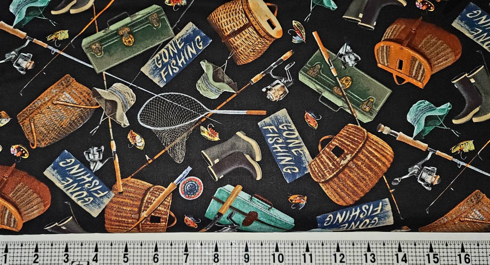 Fishing Theme Fabric 