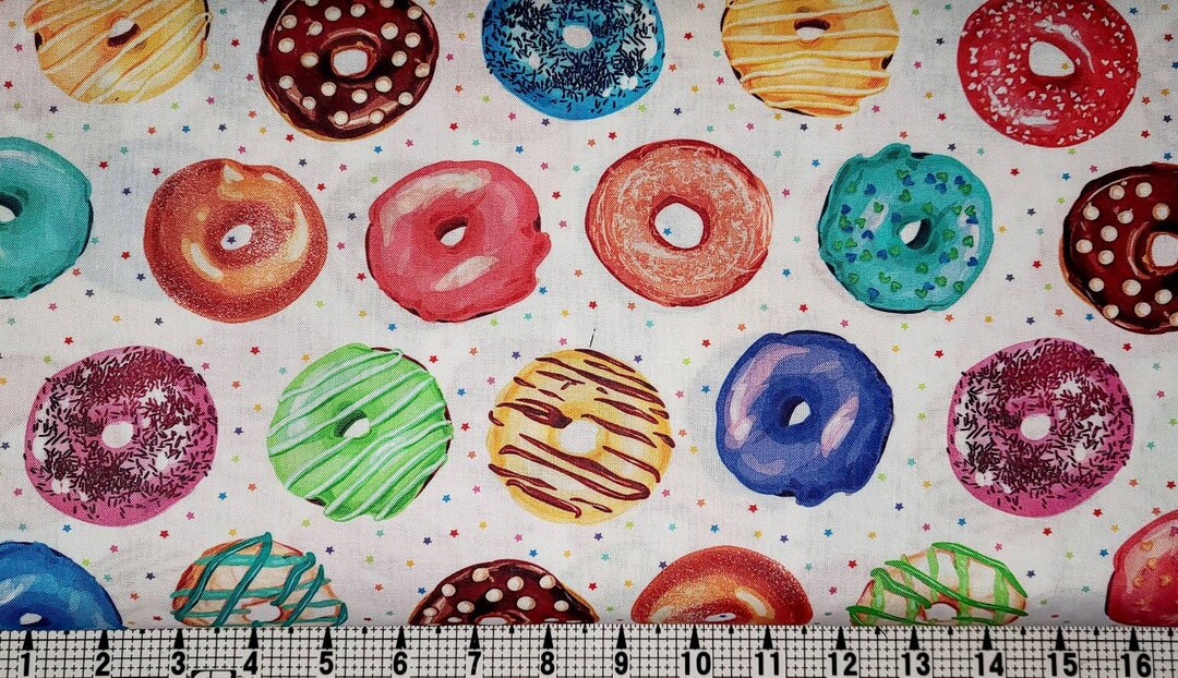 Robert Kaufman Sweet Tooth Donuts 20626 Fabric by the Yard/piece Etsy