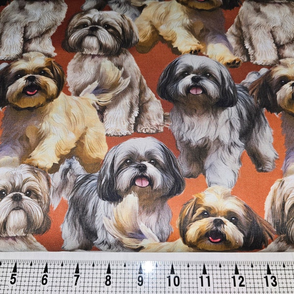 David Textiles Shih Tzu DX-4825-3C Fabric by the Yard/Piece