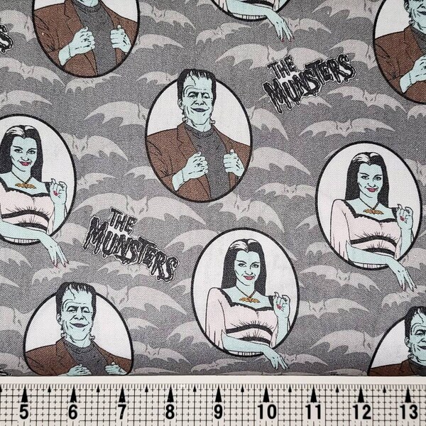 Springs Creative The Munsters Herman and Lily CP76904 Fabric by the Yard/Piece