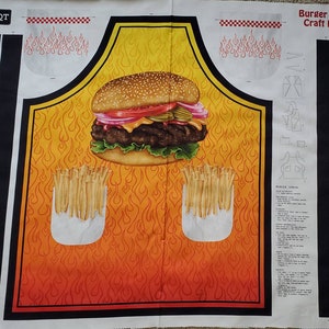 Quilting Treasures Burger Apron 1649-27636-0 Panel Fabric 100% Cotton