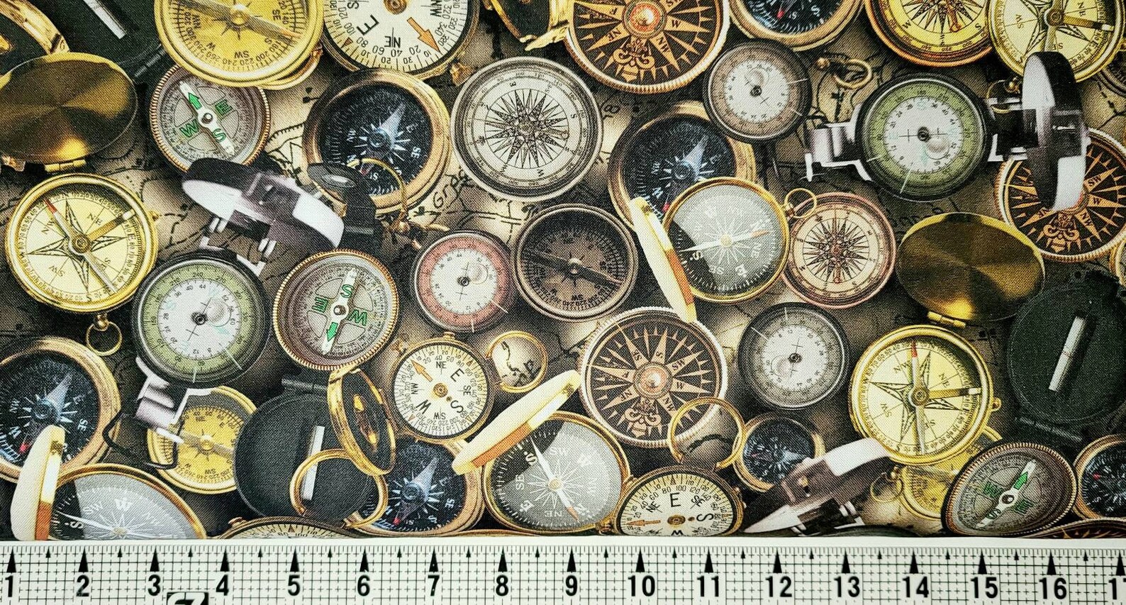 Hoffman Fabrics Sleeping Under the Stars Compasses U5080 Etsy