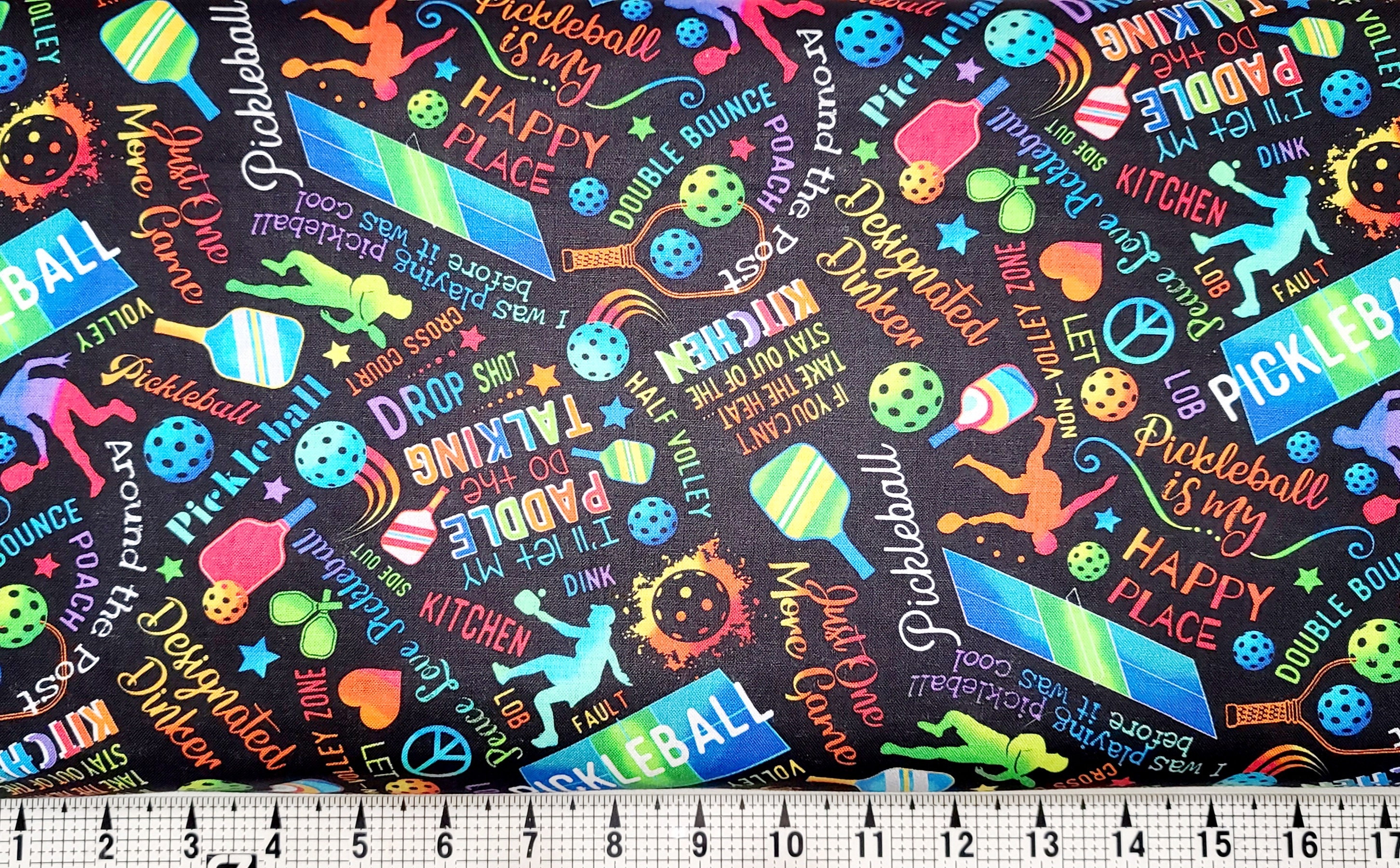 Timeless Treasures Pickleball CD2274 Fabric by the Yard/piece Etsy