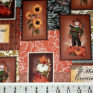 Harvest Greetings Fabric by the Yard//Piece
