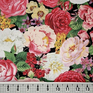 Elizabeth Studios Spring in Paris Roses 4901 Fabric by the Yard//Piece