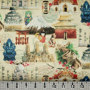 Robert Kaufman Wonders of Asia D74095 Stoff Meterware/Stück