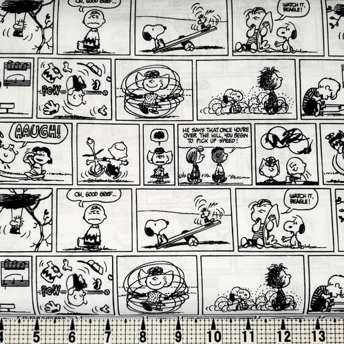 PEANUTS COMIC Strip FABRIC Sold by the Half Yard Etsy