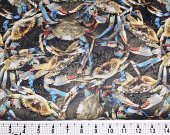 Windham Fabrics A La Carte Blue Crabs 54404D-1 Fabric by the Yard//Piece