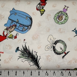 Robert Kaufman How the Grinch Stole Christmas ADE-21775 Fabric by the Yard/Piece