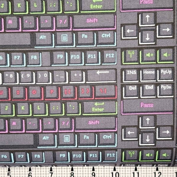 Studio E Disco Tech Keyboard 6935 Fabric by the Yard/Piece