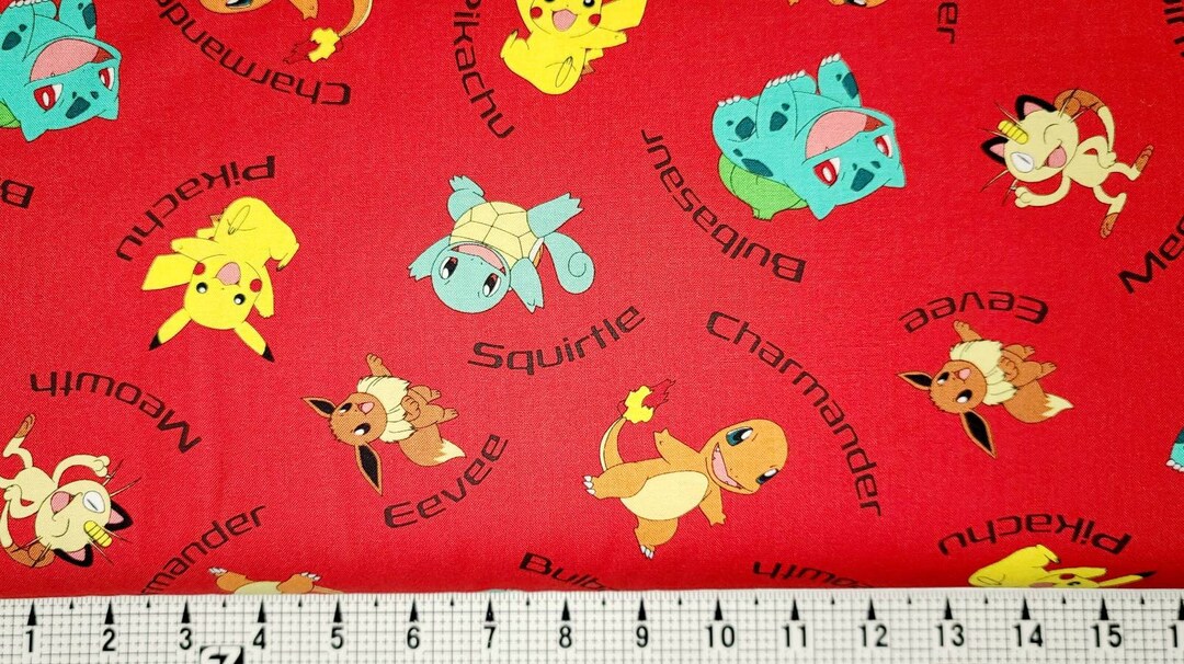 Robert Kaufman Pokemon 72015 Fabric by the Yard/piece Etsy