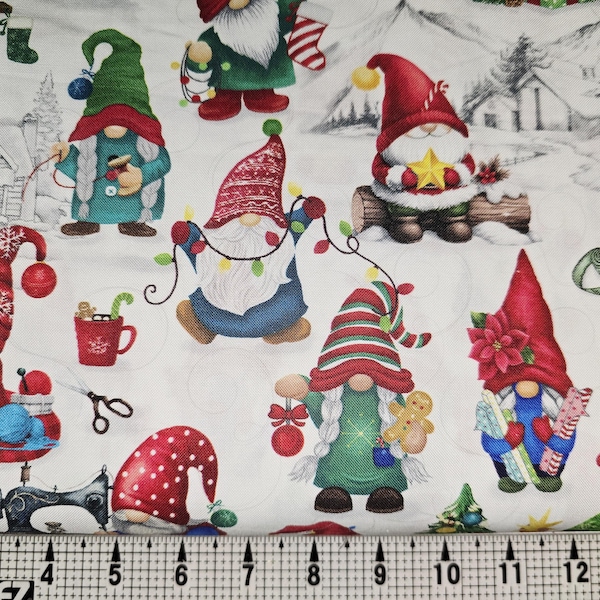 Timeless Treasures Quilting Wichtel Weihnachten CD3556 Stoff Meterware // Stück