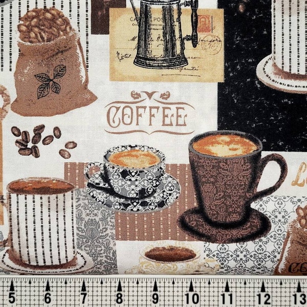 Windham Fabrics Coffee Connoisseur 53062-1 Fabric by the Yard/Piece