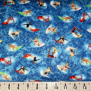 Timeless Treasures Surfing C1170 Fabric by the Yard//Piece