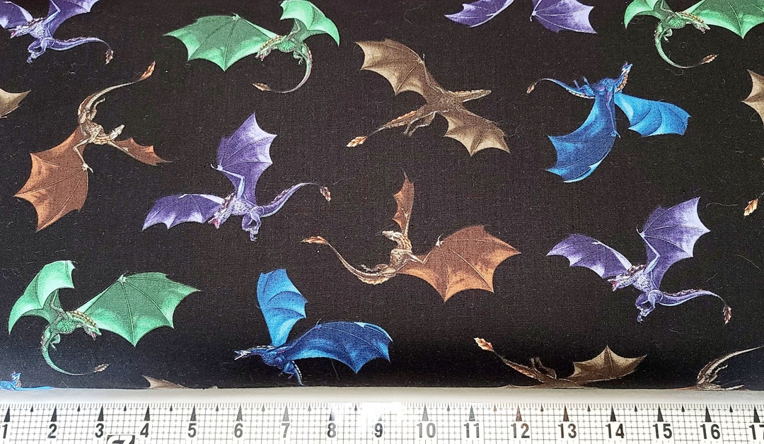 Timeless Treasures Dragons C1376 Fabric by the Yard//piece - Etsy