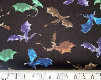 Timeless Treasures Dragons C1376 Fabric by the Yard/Piece