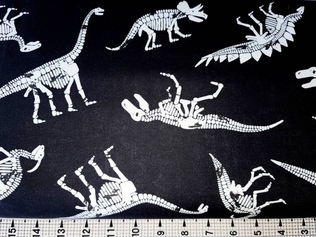 Timeless Treasures Glow in the Dark Dinosaurs CG8334 Fabric by the Yard ...