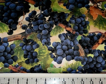 Hoffman Fabrics Through the Vine Grapes T4964 Stof op maat gesneden//Stuk