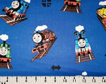 Riley Blake All Aboard Thomas the Train and Friends on Blue C11000 Fabric by the Yard/Piece