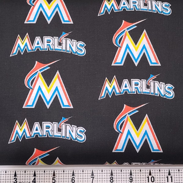 Fabric Traditions Miami Marlins Fabric by the Yard/Piece