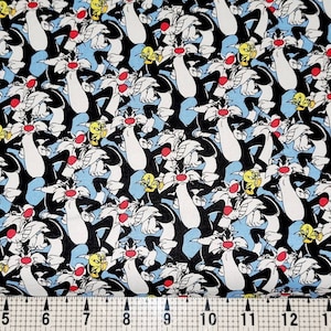 Camelot Fabrics Sylvester and Tweety 23600168 Fabric by the Yard//Piece