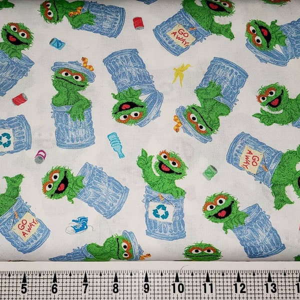 Quilting Treasures Sesame Street Oscar the Grouch 1649-27543-Z Fabric by the Yard/Piece