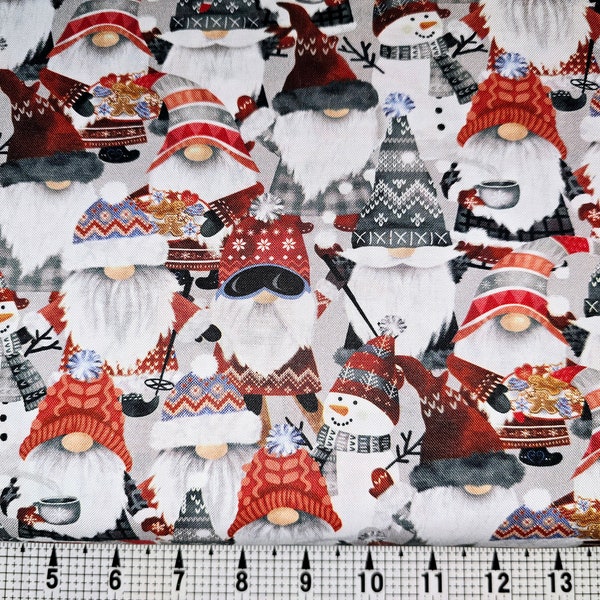 Timeless Treasures Nordic Gnomes and Snowman CD2885 Fabric by the Yard//Piece