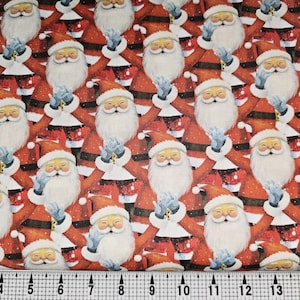 Blank Quilting Comfort and Joy Rote Weihnachtsmänner 4160 Stoff Meterware // Stück