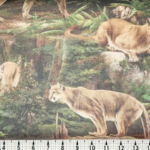 Springs Creative Forest Prowler Cougar CP62419 Tessuto tagliato su misura//Pezzo