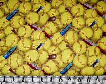 Elizabeth Studios Sports Softball 426 Fabric by the Yard//Piece