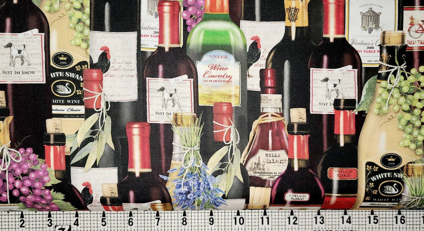 Robert Kaufman Uncork and Unwind Wine 19799 Fabric by the Etsy UK