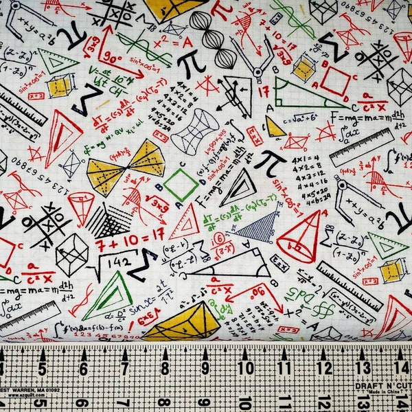 Timeless Treasures Math Equations C8230 Fabric by the Yard/Piece