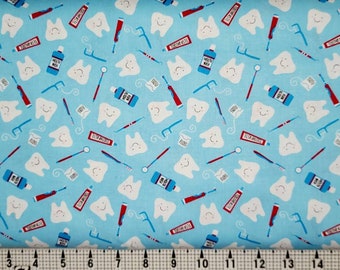 Timeless Treasures Dentist GAIL-C6276 Fabric by the Yard//Piece