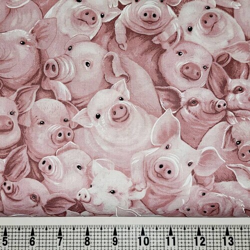 Timeless Treasures Farm Pigs C8063 Fabric by the Yard/piece Etsy