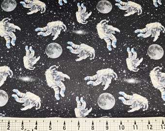 Blank Quilting Astronauts on Black 4365 Fabric by the Yard//Piece