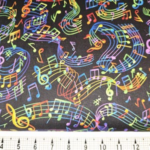 Timeless Treasures Multi Music Notes CD3675 Fabric by the Yard//Piece