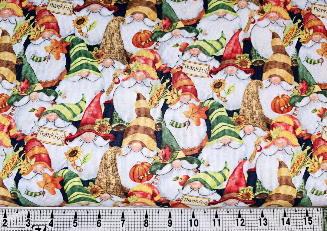 Wilmington Prints Gnome-kin Patch Packed Gnomes 39844 Fabric by the ...