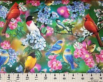 Quilting Treasures 27785-G Songbirds Fabric by the Yard//Piece
