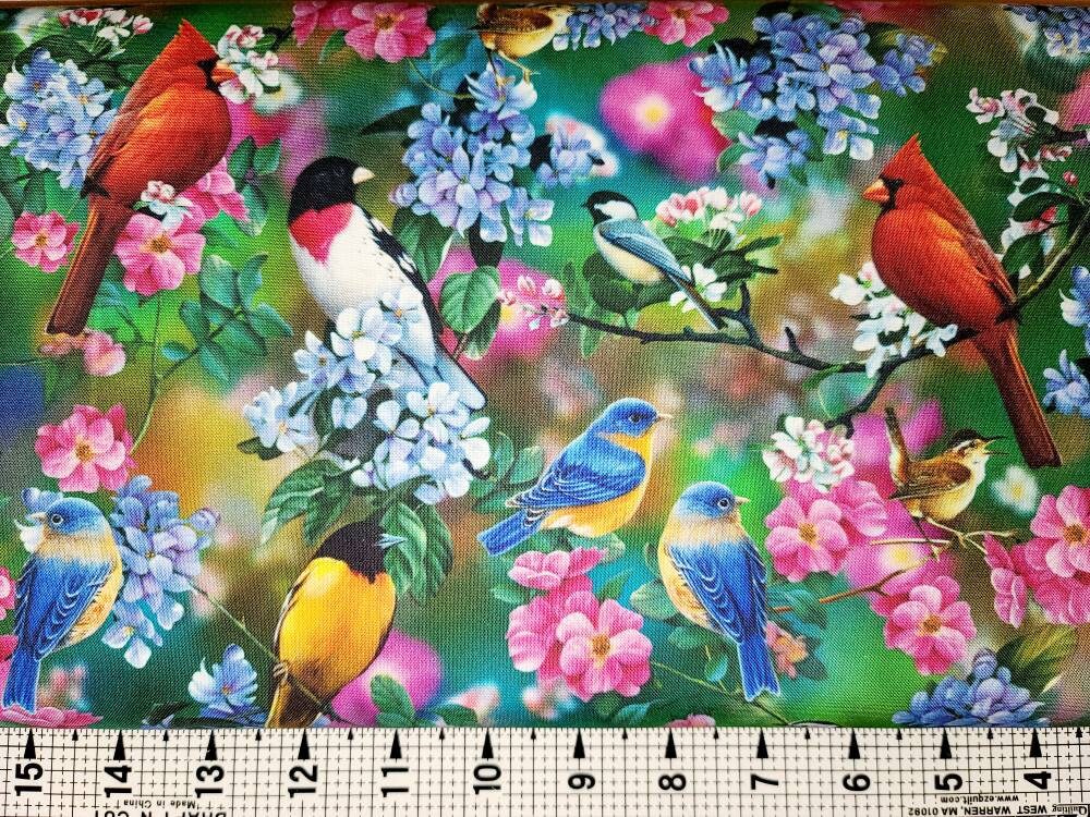 Quilting Treasures 27785G Songbirds Fabric by the yard Etsy