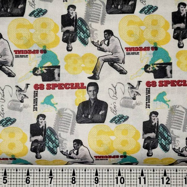 Springs Creative Elvis Rock and Roll CP76658 Fabric by the Yard/Piece