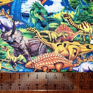David Textiles Dinosaur Fabric by the Yard//Piece