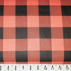 Classics Buffalo Plaid Red/Black Fabric by the Yard//Piece