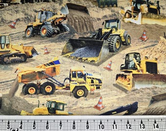 Timeless Treasures Construction Site with Equipment CD3737 Fabric by the Yard//Piece