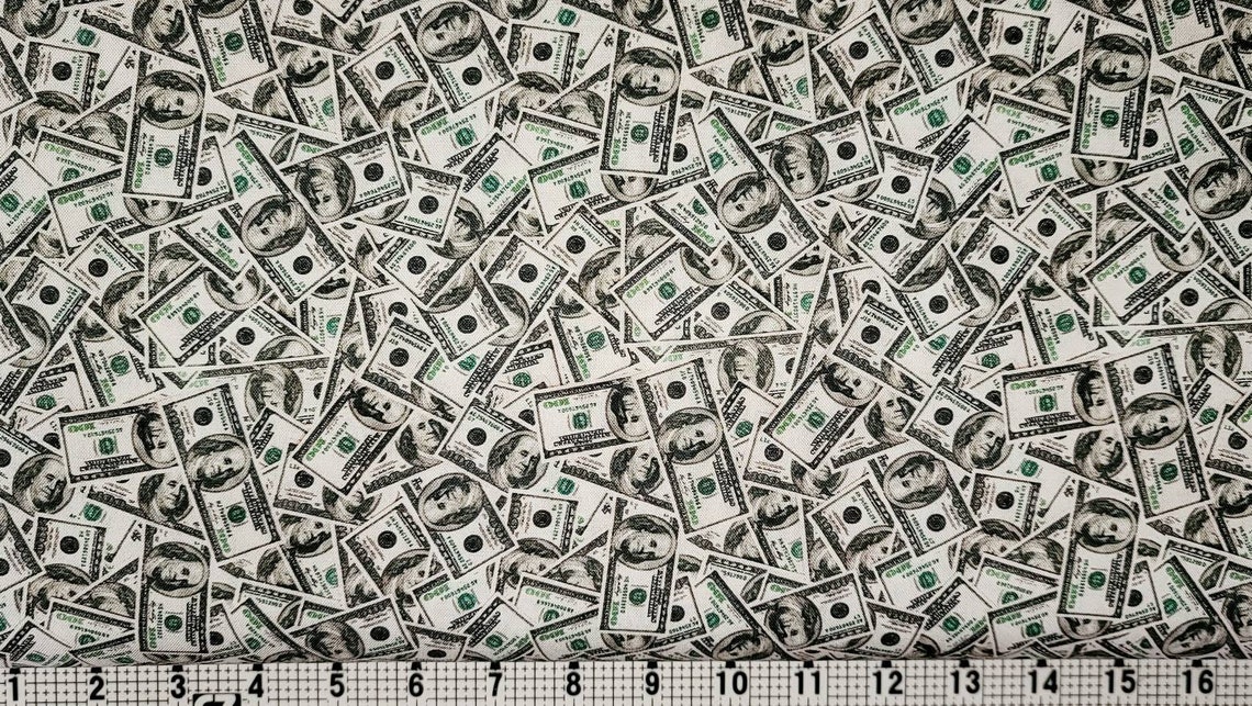 Money Money Fabric by the Yard Etsy