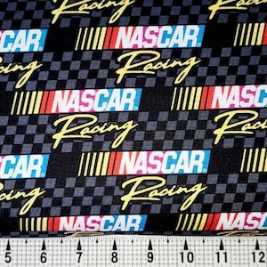 Camelot Fabrics Nascar Collection Retro on Black 39190107 Fabric by the Yard//Piece