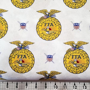 Riley Blake Forever Blue Refreshed FFA on White C13951 Fabric by the Yard//Piece